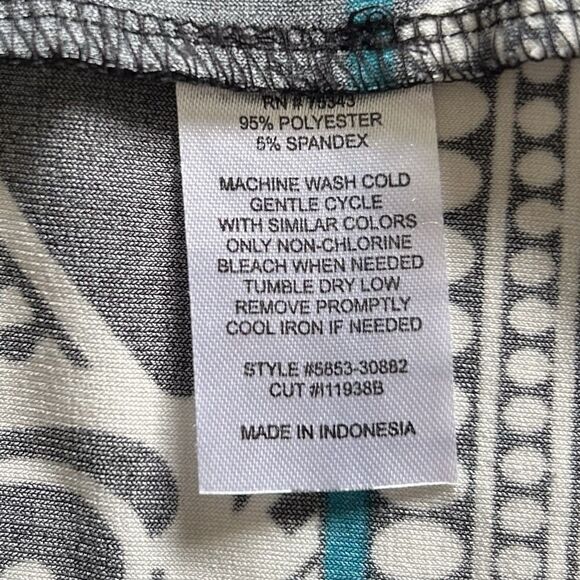 Saint Tropez West Dress Women 8 Multi Paisley Comfy Casual Stretch Peasant Boho - Picture 4 of 10